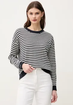 Pepe Jeans pulover POPPY femei, culoarea albastru marin, light, PL702278 imagine