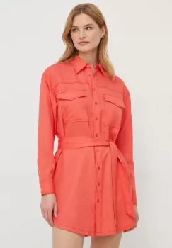 Pepe Jeans rochie Beate culoarea rosu, mini, drept imagine