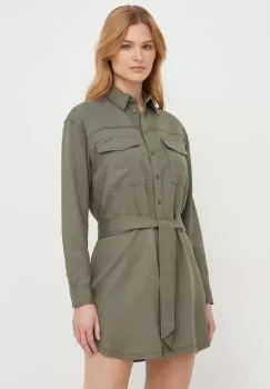 Pepe Jeans rochie Beate culoarea verde, mini, drept imagine