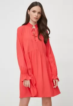 Pepe Jeans rochie BEVERLY culoarea roz, mini, evazati imagine