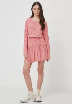 Pepe Jeans rochie BRITNEY culoarea rosu, mini, evazati imagine