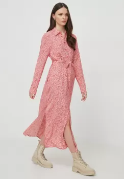 Pepe Jeans rochie BROOKE culoarea rosu, maxi, drept imagine