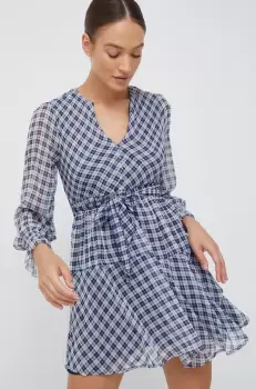 Pepe Jeans rochie culoarea albastru marin, mini, evazati imagine
