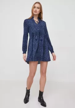 Pepe Jeans rochie culoarea albastru marin, mini, evazati imagine
