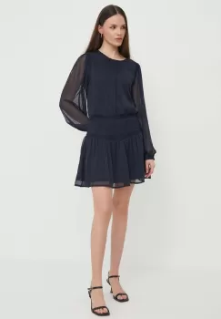 Pepe Jeans rochie culoarea albastru marin, mini, evazati imagine
