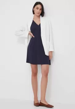 Pepe Jeans rochie culoarea albastru marin, mini, evazati imagine