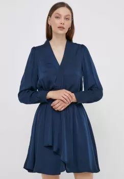 Pepe Jeans rochie culoarea albastru marin, mini, evazati imagine