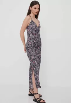 Pepe Jeans rochie culoarea gri, maxi, mulata imagine