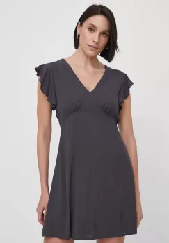 Pepe Jeans rochie culoarea gri, mini, evazati imagine