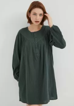 Pepe Jeans rochie din bumbac INDIA culoarea verde, mini, evazati imagine