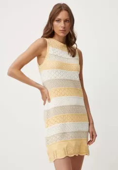 Pepe Jeans rochie din bumbac INGRID DRESS mini, mulata, PL953574 imagine