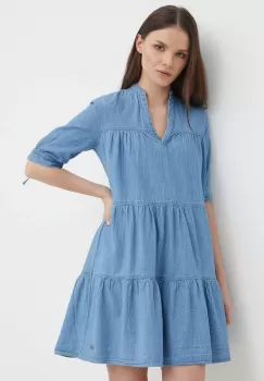Pepe Jeans rochie din bumbac LUSH mini, evazati, PL953517 imagine