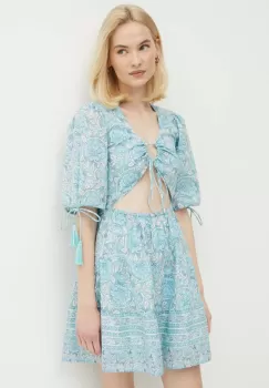 Pepe Jeans rochie din bumbac MARGOT mini, evazati, PL953478 imagine