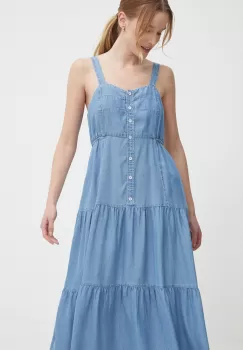 Pepe Jeans rochie EDITH midi, evazati, PL953483 imagine