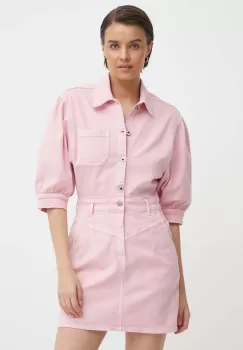 Pepe Jeans rochie GRACIE culoarea roz, mini, evazati, PL953518 imagine