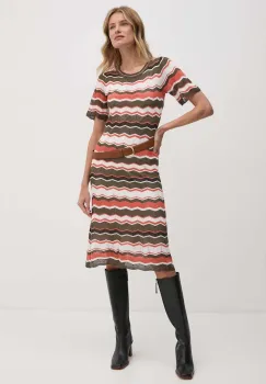 Pepe Jeans rochie HAVEN DRESS midi, evazati, PL953590 imagine