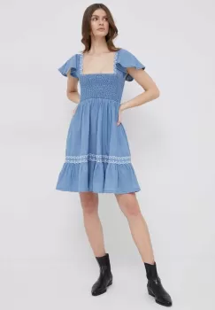 Pepe Jeans rochie jeans Adele mini, evazati imagine