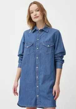 Pepe Jeans rochie jeans MAYA mini, drept, PL953509DP5 imagine