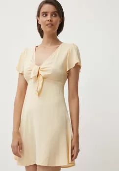 Pepe Jeans rochie NANI culoarea portocaliu, mini, evazati, PL953568 imagine