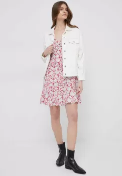 Pepe Jeans rochie Pavana culoarea rosu, mini, drept imagine