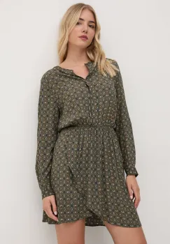 Pepe Jeans rochie PERNICIA culoarea verde, mini, evazati, PL953622 imagine