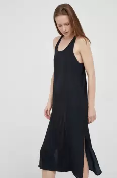 Pepe Jeans rochie Peyton culoarea negru, midi, drept imagine