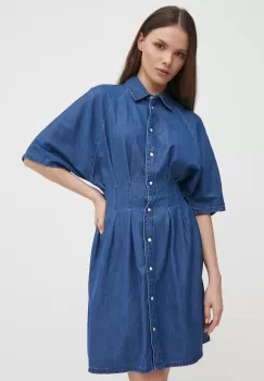 Pepe Jeans rochie SARAH culoarea albastru marin, mini, evazati, PL953511 imagine