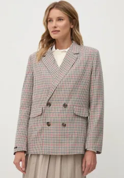 Pepe Jeans sacou BAILEY culoarea albastru marin, cu doua randuri de nasturi, modelator, PL402454 imagine