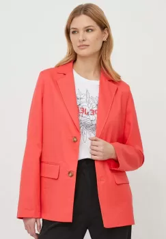 Pepe Jeans sacou culoarea rosu, un singur rand de nasturi, neted imagine