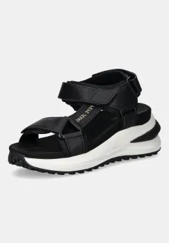 Pepe Jeans sandale de piele WINSLOVE ACTION culoarea negru, cu platforma, PLS90707 imagine