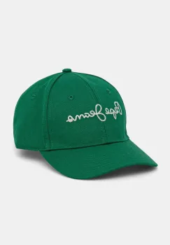 Pepe Jeans sapca de baseball din bumbac MALLON CAP culoarea verde, cu imprimeu, PM040567 imagine