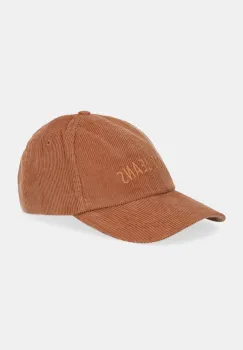 Pepe Jeans sapca de baseball din catifea culoarea maro, PL0400005 imagine