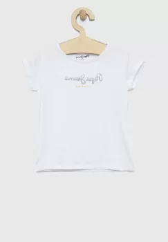 Pepe Jeans tricou copii Culoarea alb imagine
