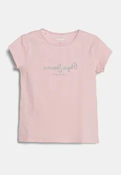 Pepe Jeans tricou copii culoarea roz imagine