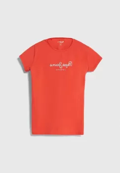 Pepe Jeans tricou copii HANA GLITTER culoarea rosu imagine