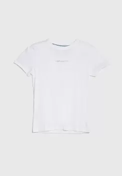Pepe Jeans tricou de bumbac pentru copii DAVIDE TEE culoarea alb, neted imagine