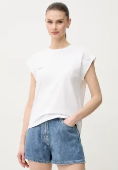 Pepe Jeans tricou din bumbac BLOOMA femei, culoarea alb, PL506030 imagine