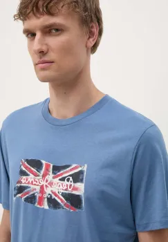 Pepe Jeans tricou din bumbac Clag barbati, cu imprimeu, PM509384 imagine