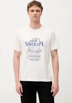 Pepe Jeans tricou din bumbac culoarea alb, cu imprimeu, PM509957 imagine