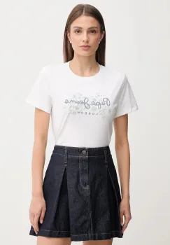 Pepe Jeans tricou din bumbac culoarea alb, PL5000049 imagine