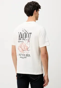 Pepe Jeans tricou din bumbac culoarea bej, cu imprimeu, PM5010090 imagine