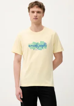 Pepe Jeans tricou din bumbac culoarea galben, cu imprimeu, PM509959 imagine