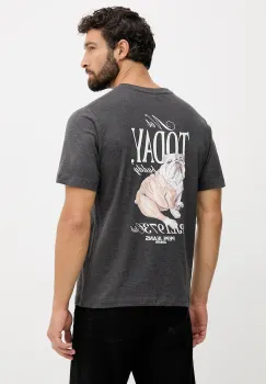 Pepe Jeans tricou din bumbac culoarea gri, cu imprimeu, PM5010090 imagine