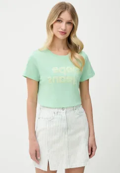 Pepe Jeans tricou din bumbac culoarea verde, PL506113 imagine