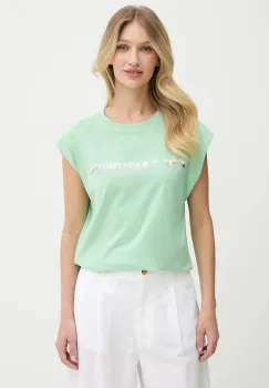 Pepe Jeans tricou din bumbac culoarea verde, PL506121 imagine