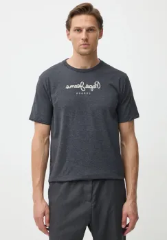 Pepe Jeans tricou din bumbac Eggo barbati, culoarea gri, cu imprimeu, PM508208 imagine