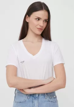 Pepe Jeans tricou din bumbac femei, culoarea alb imagine