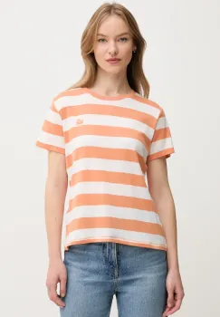 Pepe Jeans tricou din bumbac femei, culoarea portocaliu imagine