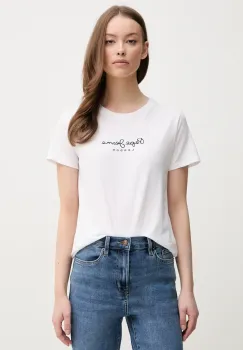 Pepe Jeans tricou din bumbac MACY femei, culoarea alb, PL506012 imagine