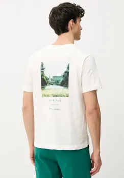 Pepe Jeans tricou din bumbac PETTE barbati, culoarea alb, cu imprimeu, PM509799 imagine